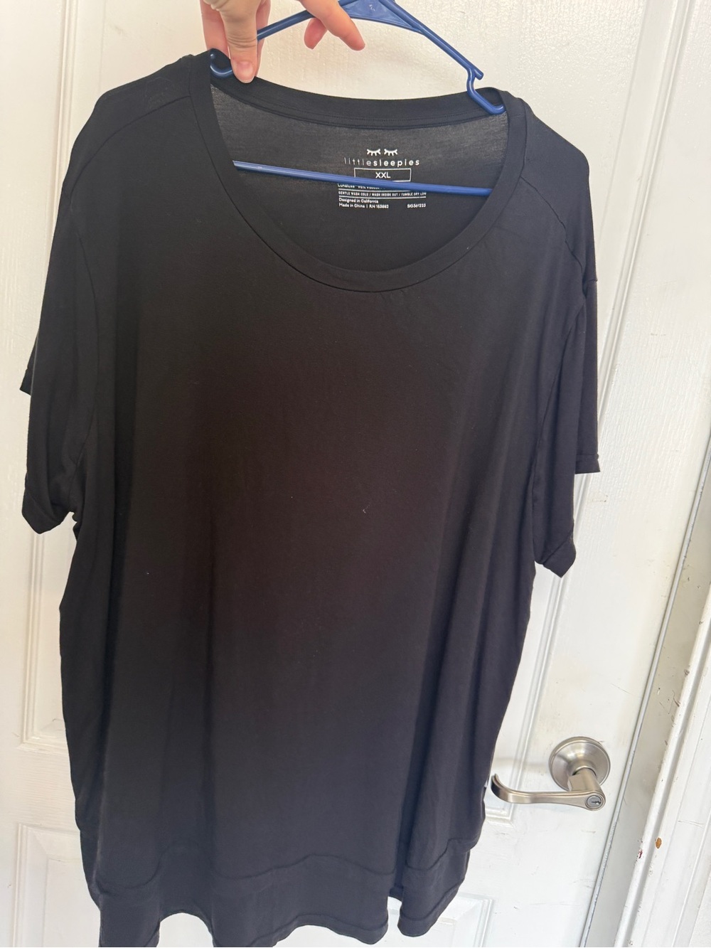Little Sleepies Black Nursing Tee